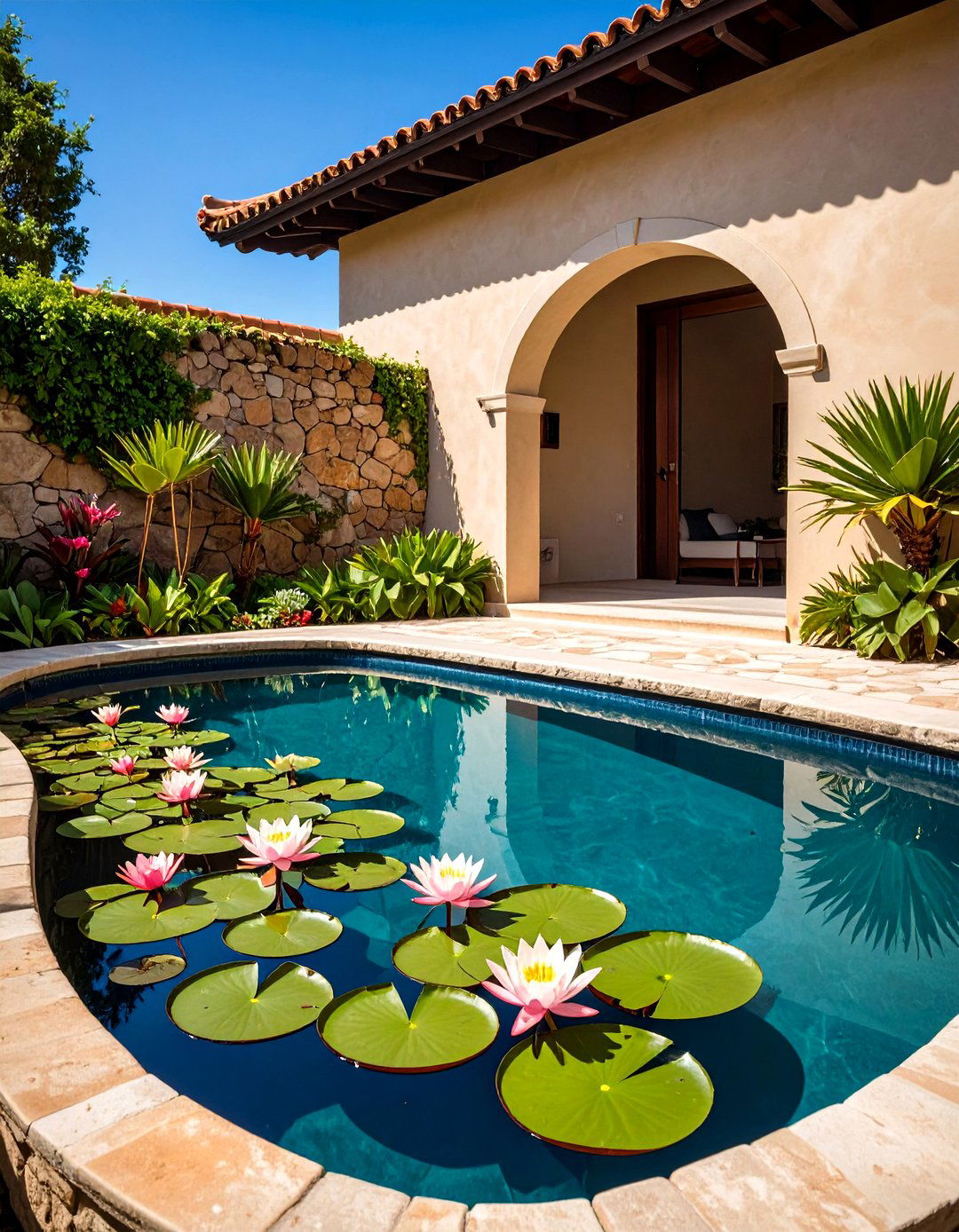 Reflective Water Feature - 20 Small Walled Garden Ideas
