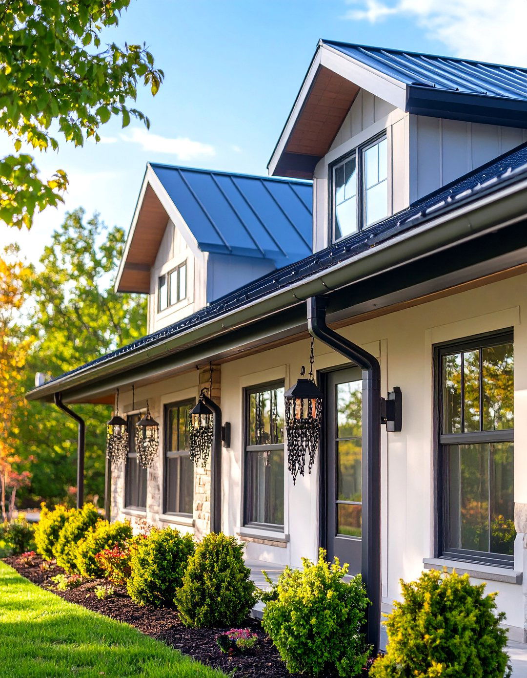 Refresh Gutters and Downspouts in a Contrasting Finish - 20 Curb Appeal Inspiration for Ranch Homes