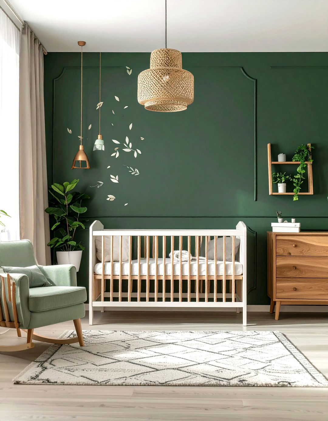 Removable Dark Green Nursery Wallpaper - 20 Dark Green Nursery Ideas