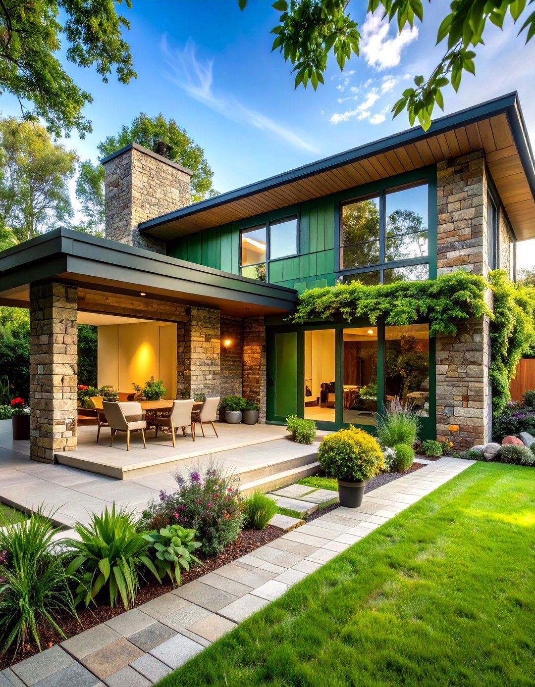 Renewable Green Brick Exterior Sustainability Boost - 20 Green Brick Exterior Home Ideas