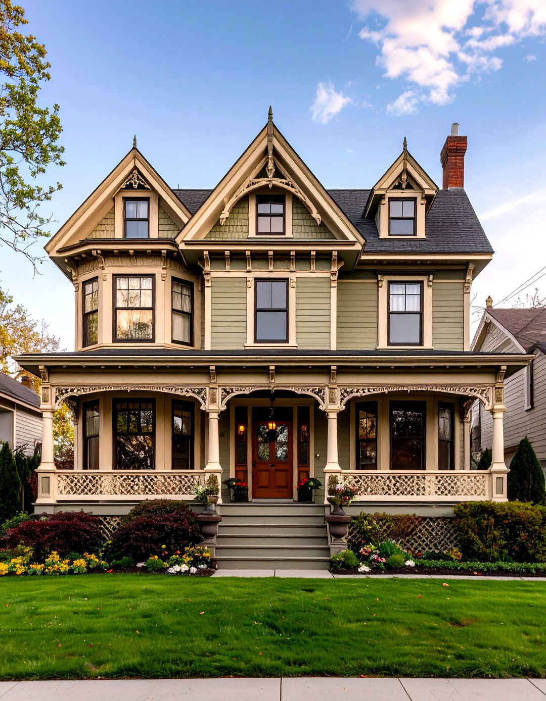 Renwick OliveRefined Olive Green Victorian House Color - 20 Green Victorian House Colors