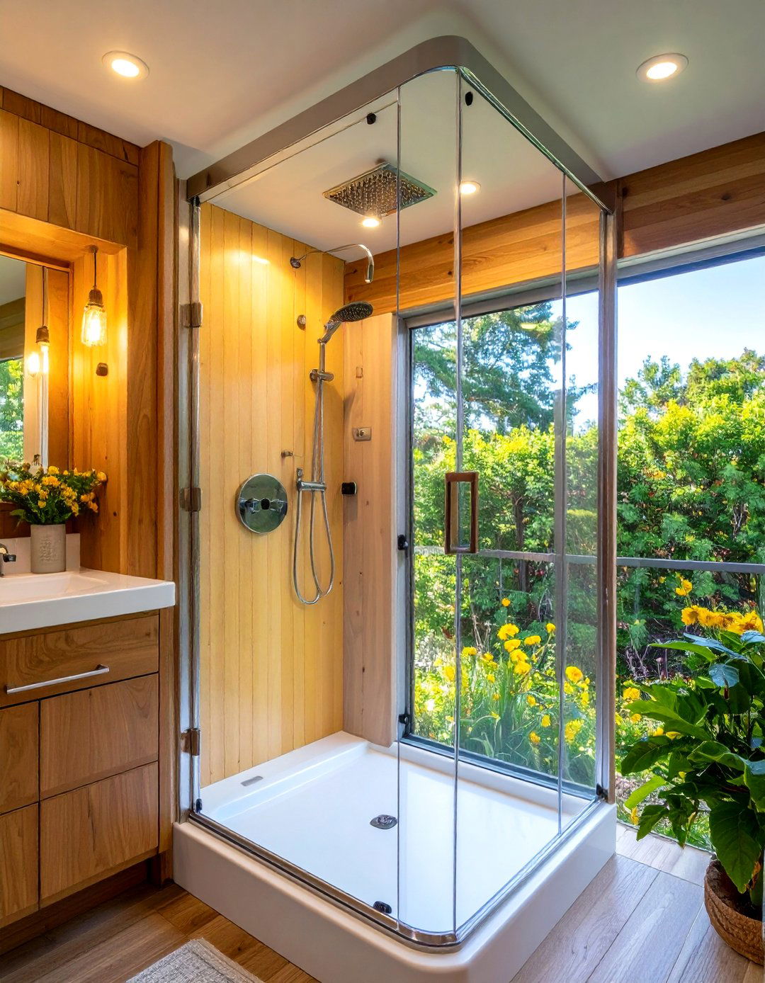 Replace Shower Doors with Curtains or Pleated Doors - 20 Small Rv Bathroom Ideas