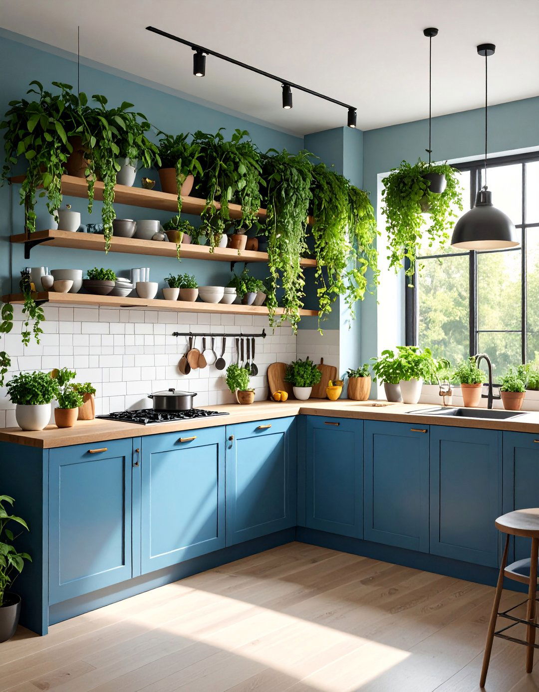 Replace Some Uppers with Open Shelving - 20 Galley Kitchen Ideas
