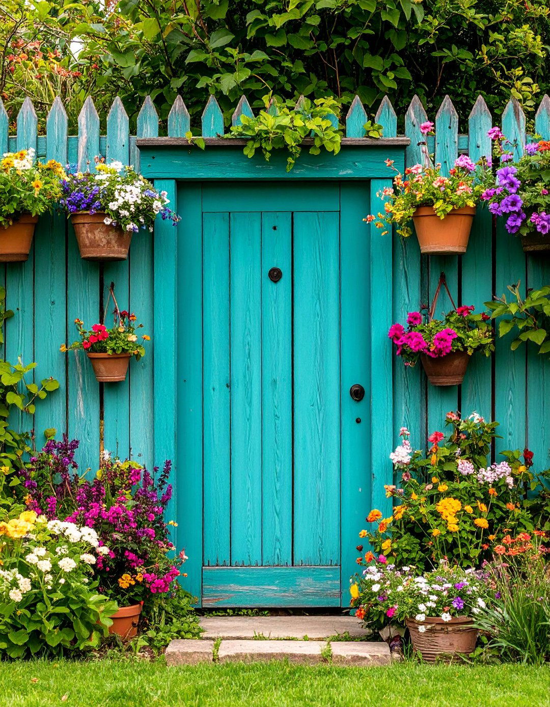 Repurpose Old Doors as Vertical Features - 20 Boho Garden Ideas