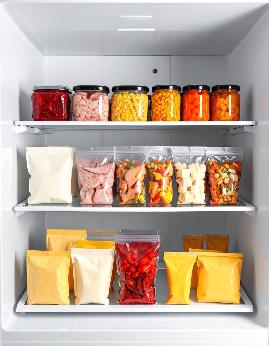 Repurpose a Magazine Holder for Upright Fridge Deli Packs - 20 Fridge Organization Ideas