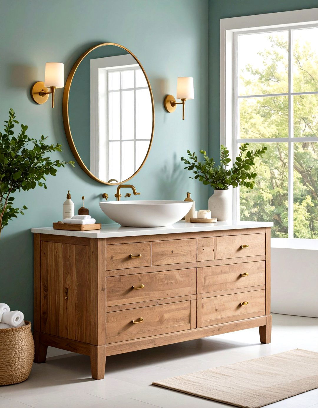 Repurpose a Vintage Dresser into a Character Packed Bathroom Vanity - 20 Eclectic Bathroom Ideas