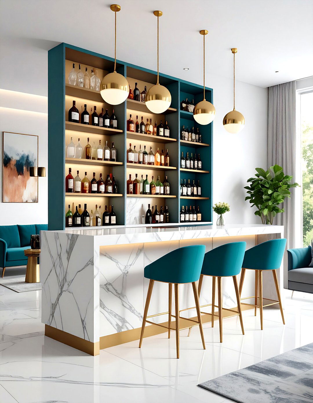 Repurposed Bookshelf Home Bar - 20 Home Bar Ideas On A Budget