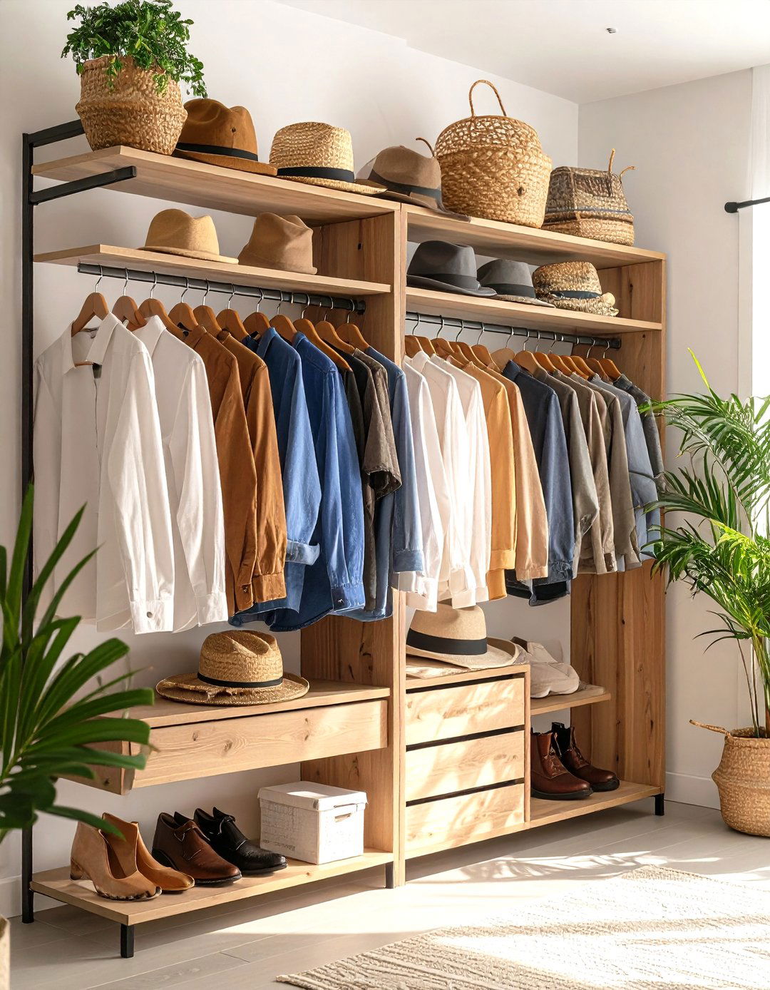 Repurposed Coat Rack Slatwall - 20 Hat Storage Ideas