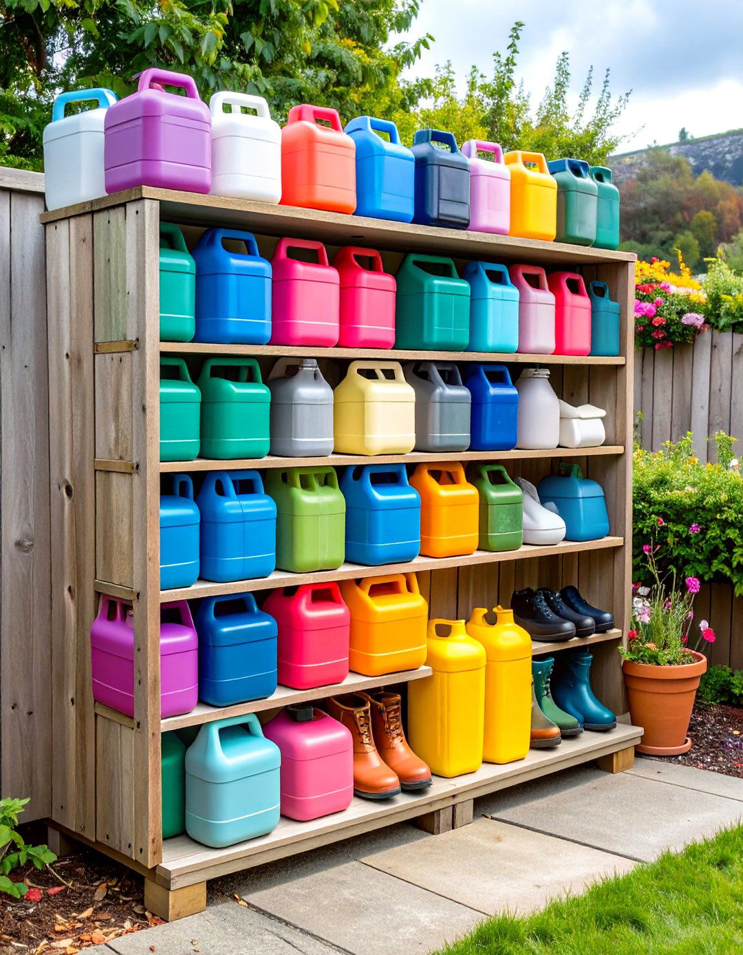 Repurposed Container Outdoor Shoe Storage Solutions - 20 Outdoor Shoe Storage Ideas