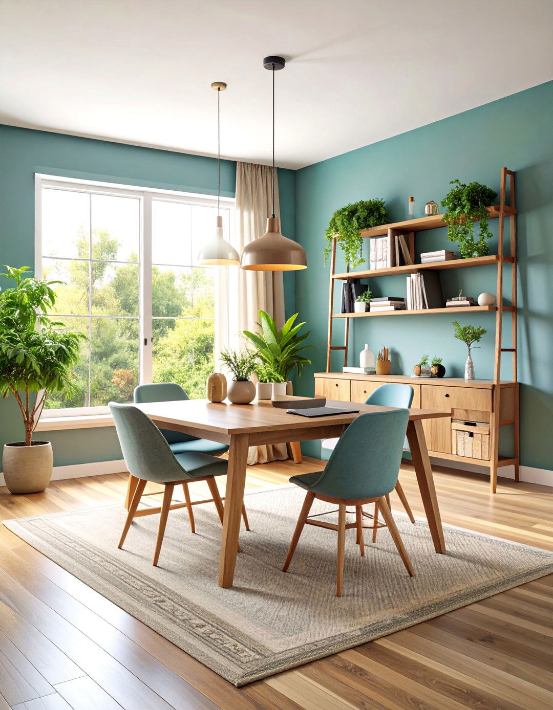 Repurposed Dining Nook Workspace - 20 Budget Home Office Ideas