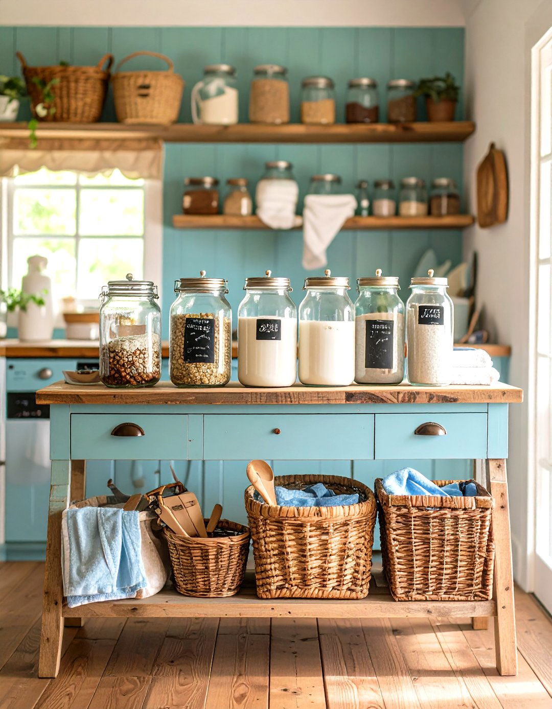 Repurposed Drink Dispenser Laundry Detergent Storage Station - 20 Laundry Detergent Storage Ideas