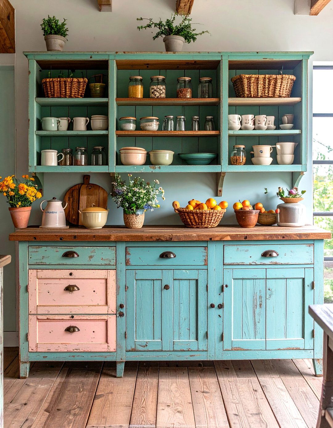 Repurposed Furniture - 20 Shabby Chic Kitchen Ideas