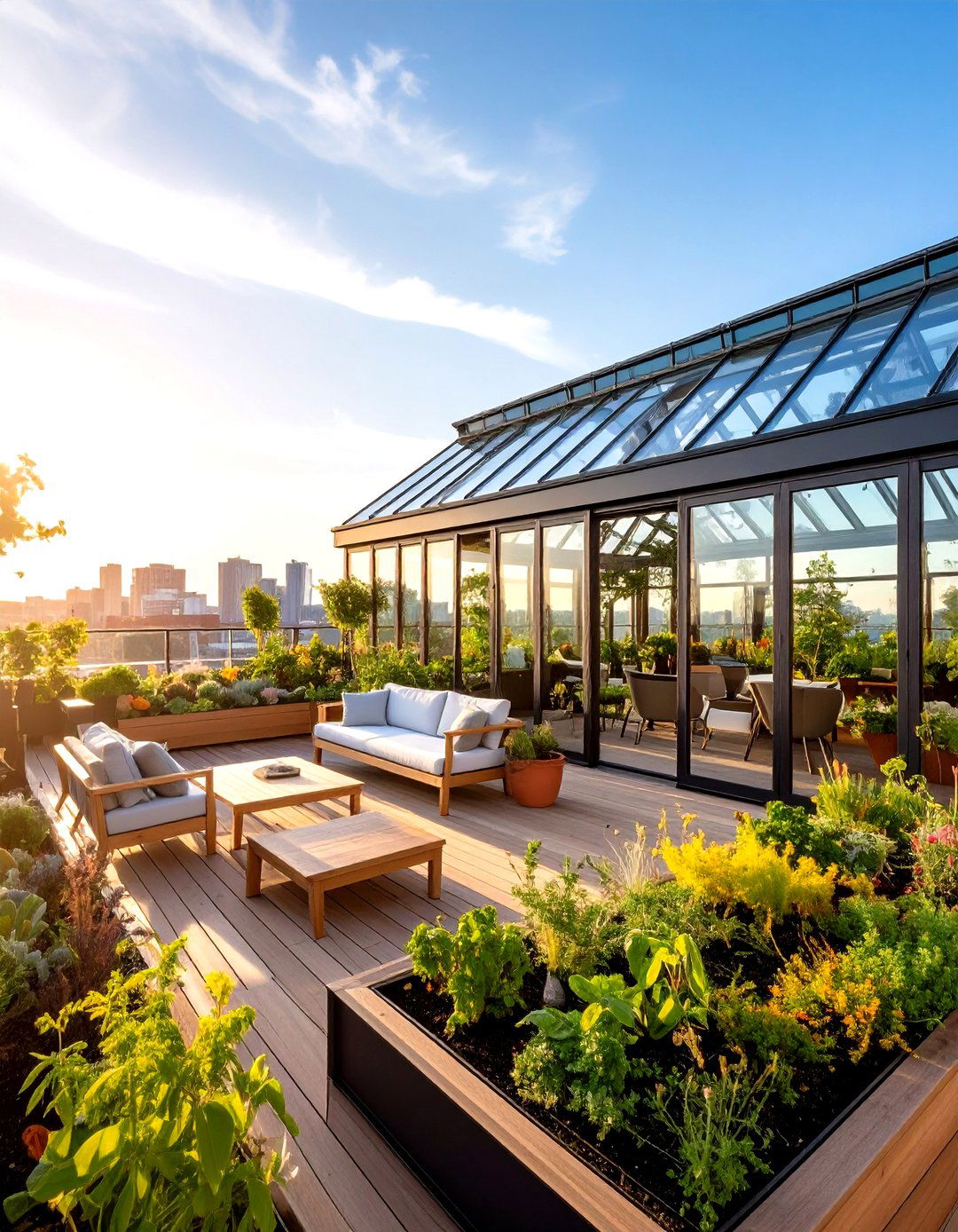 Residential Rooftop Multi Season Greenhouse Conservatory - 20 Residential Rooftop Design Ideas