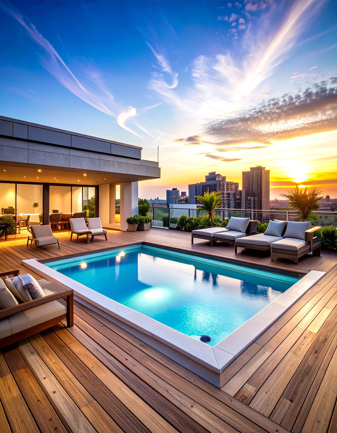 Residential Rooftop Pool and Spa Retreat - 20 Residential Rooftop Design Ideas