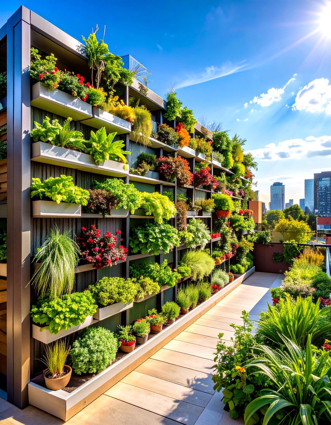 Residential Rooftop Vertical Garden Wall System - 20 Residential Rooftop Design Ideas