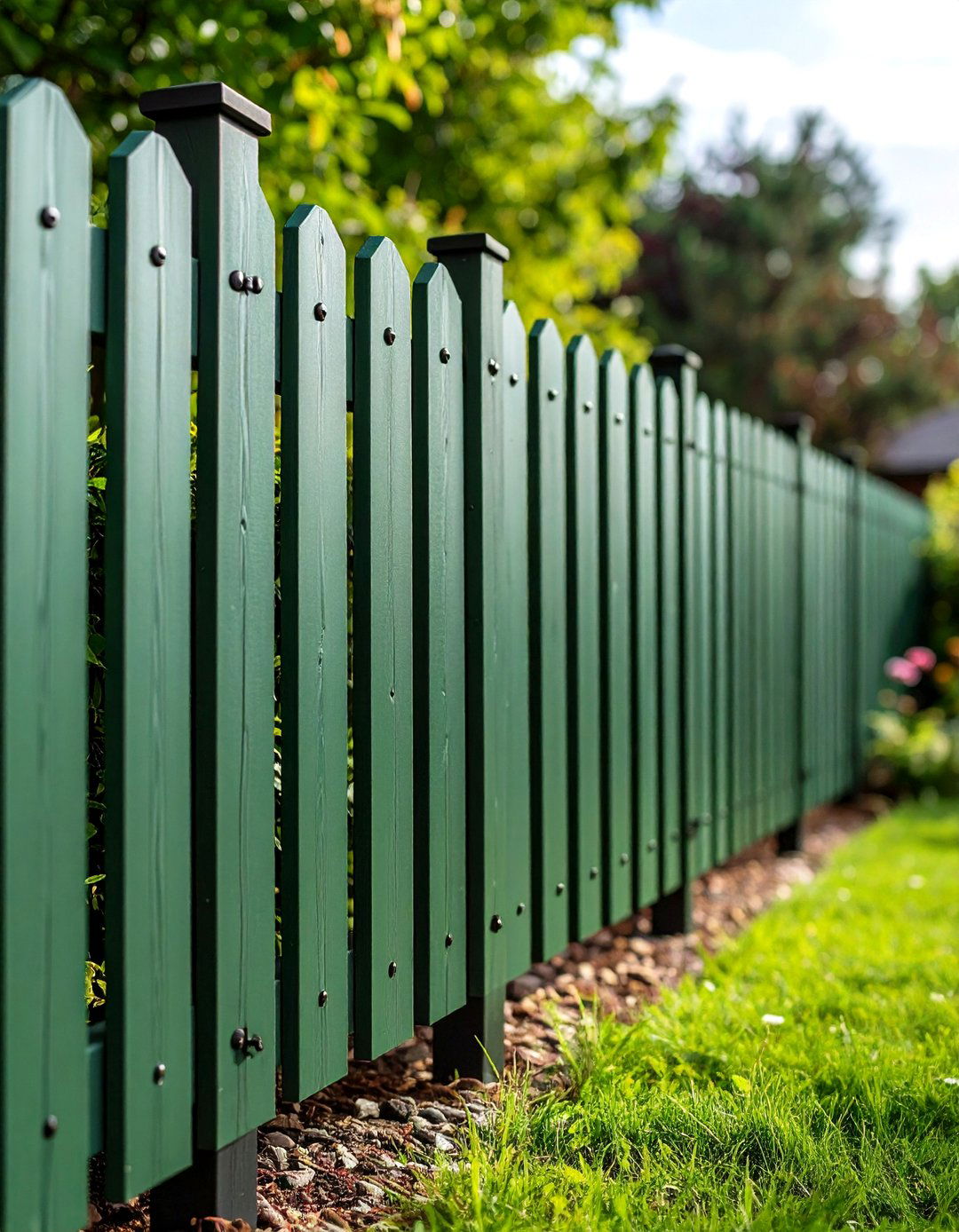 Resin Composite Slats - 20 Sage Green Garden Fence Ideas