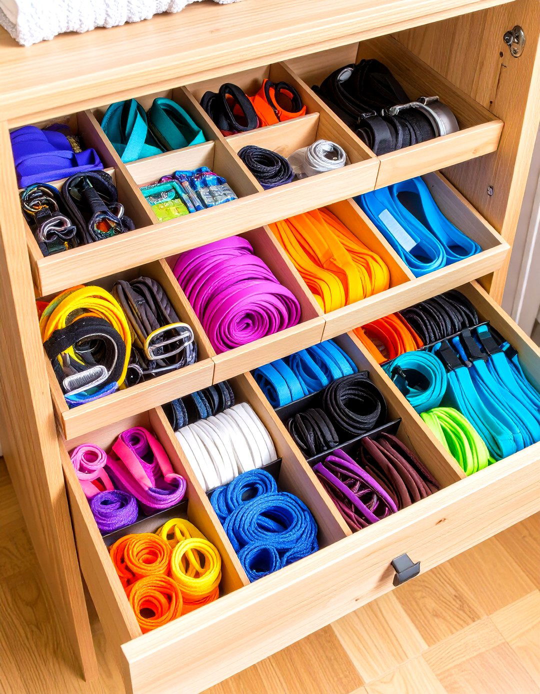 Resistance Band Drawer in the Home Gym - 20 Home Gym Ideas
