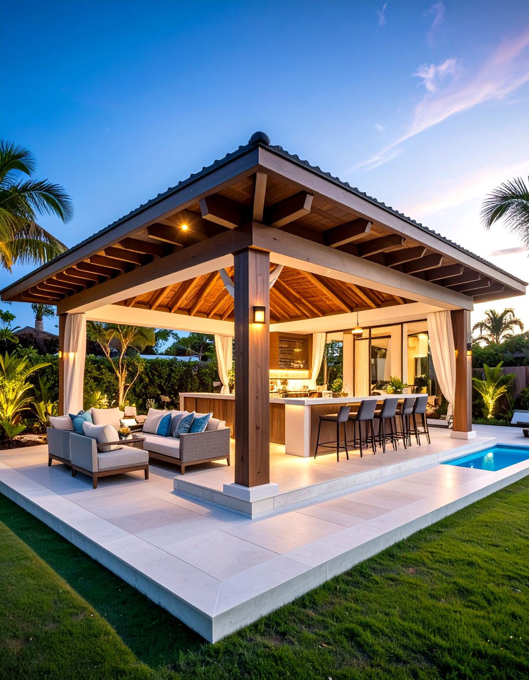 Resort Style Outdoor Pavilion - 20 Outdoor Pavilion Ideas