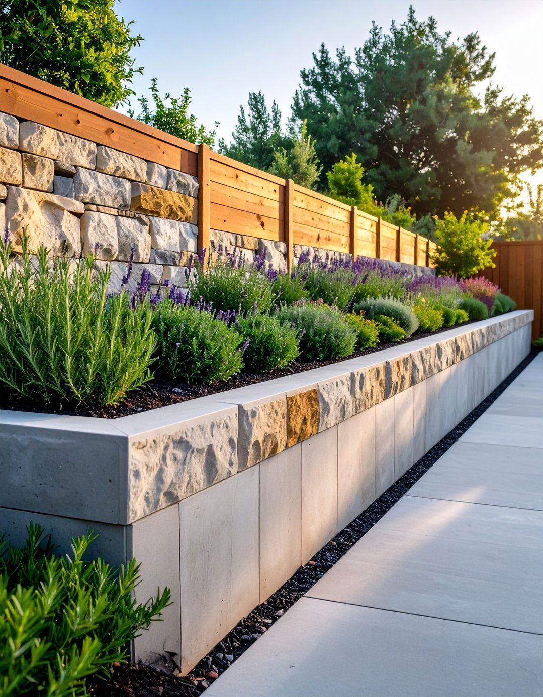Retaining Terraced Garden Wall - 20 Garden Wall Ideas