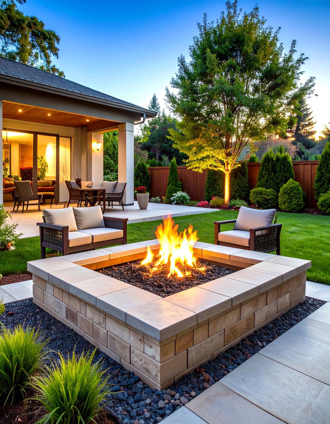Retaining Wall Block Wood Burning Fire Pit - 20 Wood Burning Fire Pit Ideas