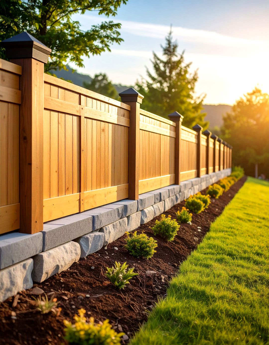 Retaining Wall Privacy Fence - 20 Privacy Fence Ideas