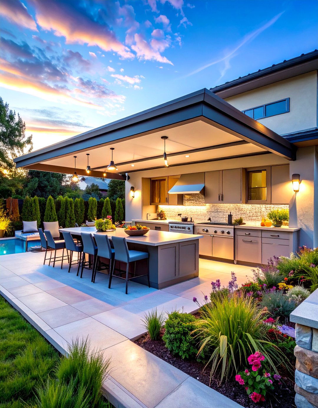 Retractable Awning Outdoor Kitchen Roof - 20 Outdoor Kitchen Roof Ideas