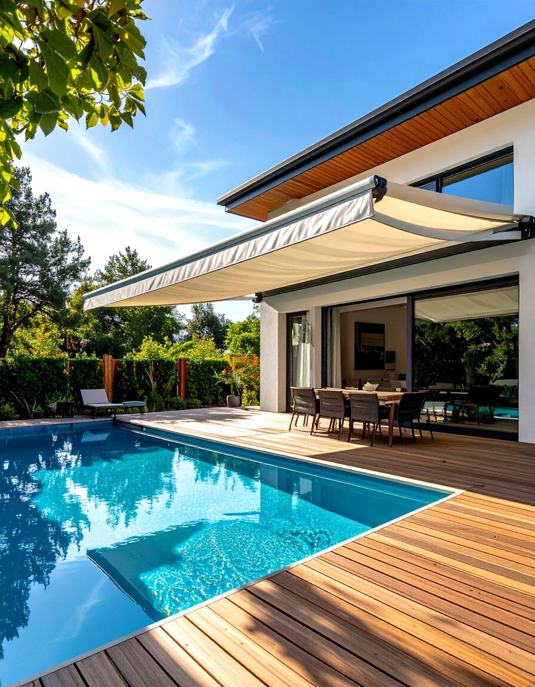 Retractable Awnings - 20 Pool Privacy Ideas