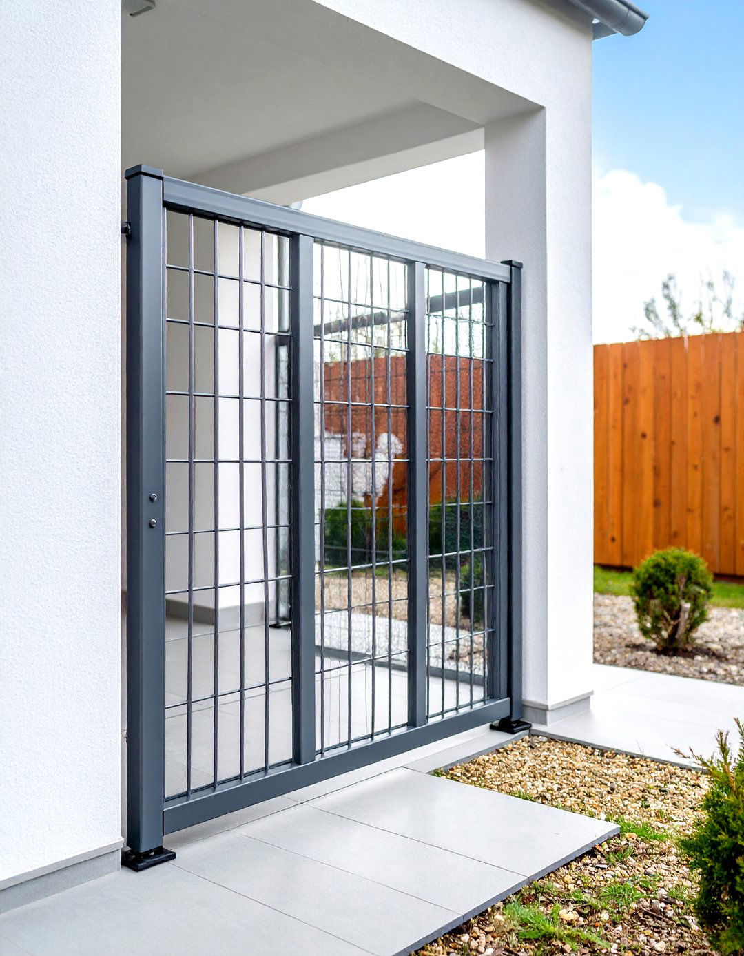 Retractable Dog Fence with Space Saving Design - 20 Dog Fence Ideas