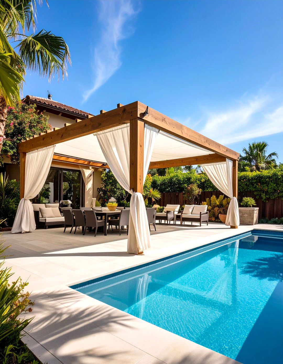 Retractable Fabric Canopy Pergola Roof - 20 Pergola Roof Ideas