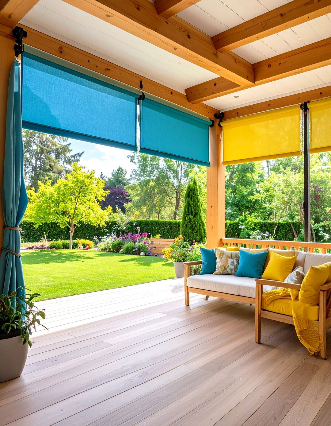 Retractable Fabric Outdoor Privacy Screen Systems - 20 Outdoor Privacy Screen Ideas
