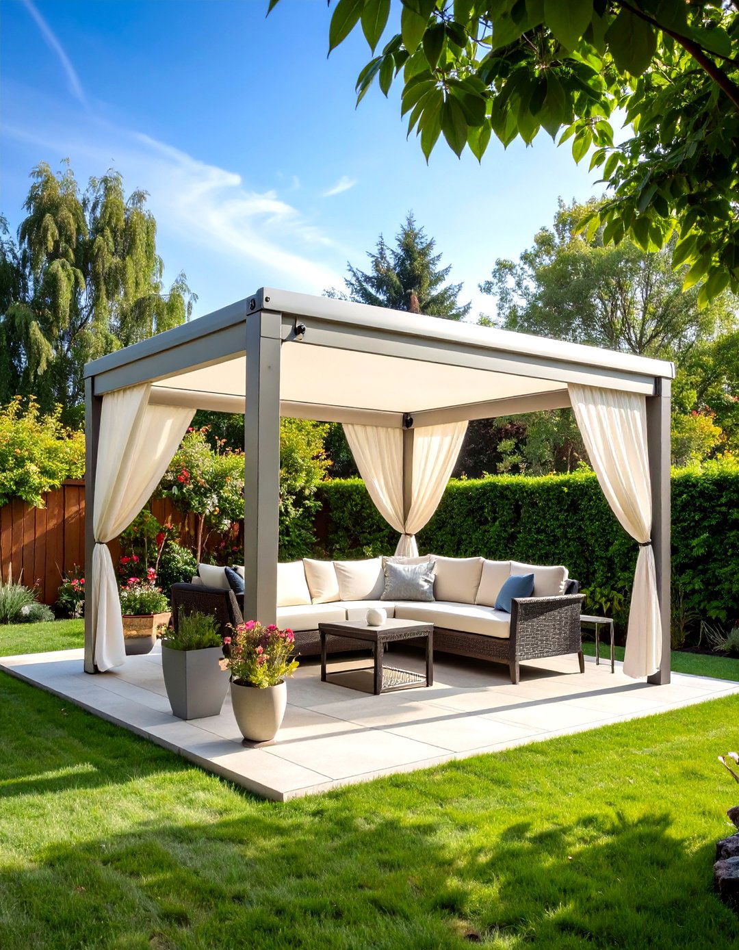 Retractable Pergola Cover System - 20 Pergola Cover Ideas