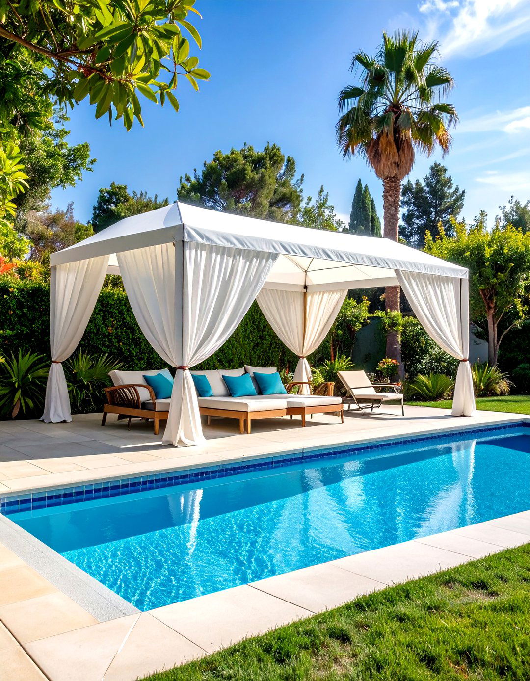 Retractable Pool Shade Canopies - 20 Pool Shade Ideas