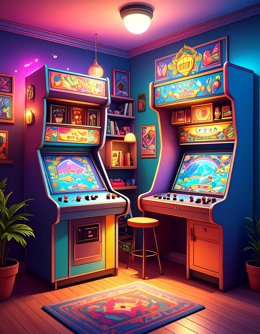 Retro Arcade Corner - 20 Gaming Bedroom Ideas