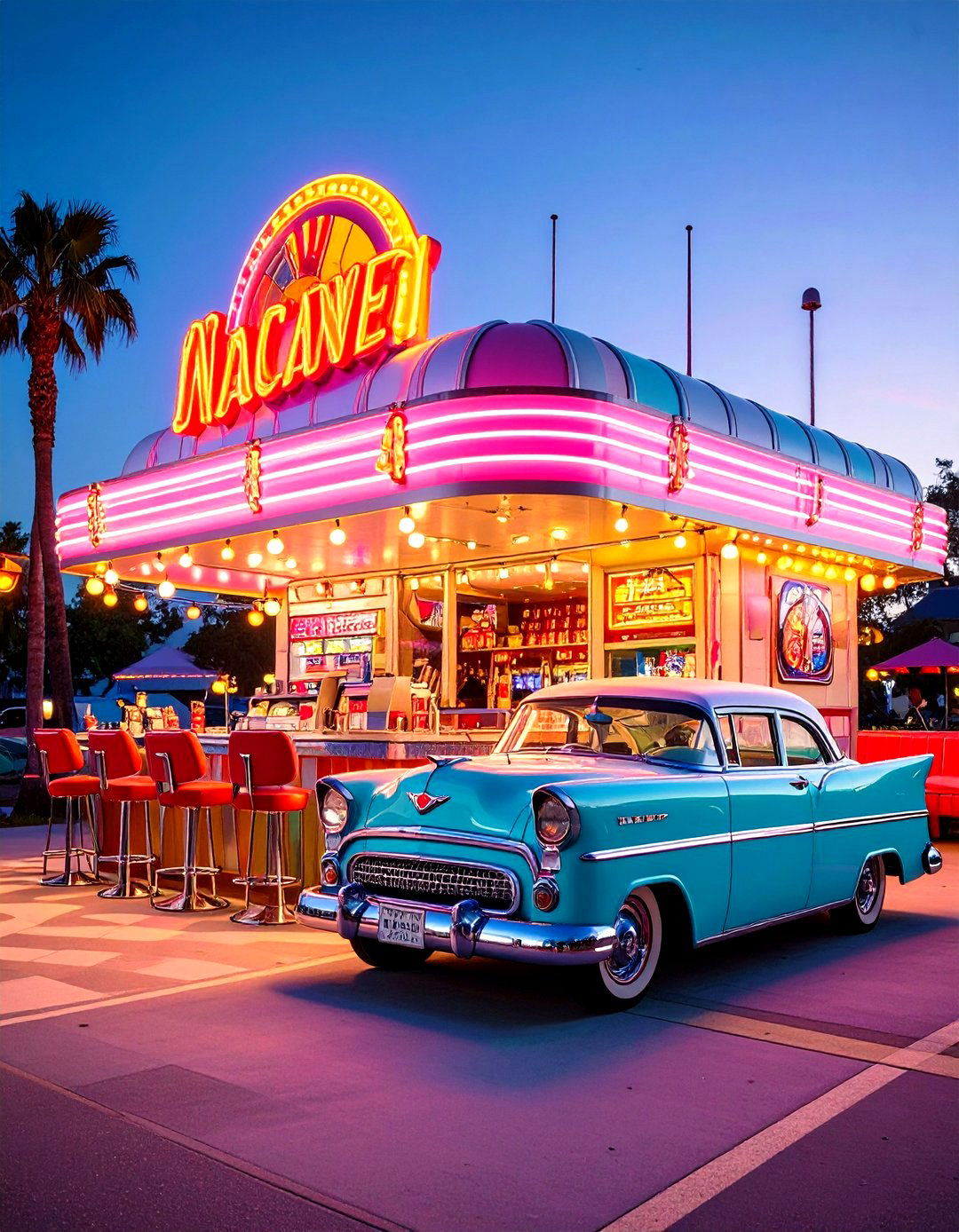 Retro Diner Man Cave Sign - 20 Man Cave Sign Ideas