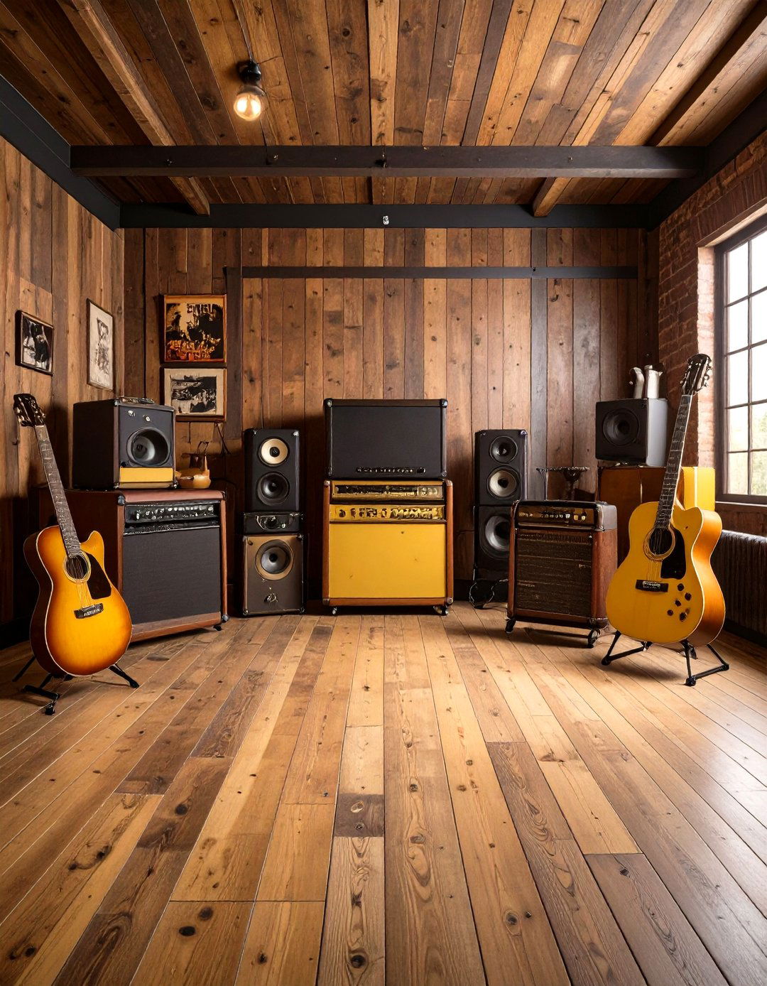 Retro Guitar Themed Vintage Accents - 20 Guitar Room Ideas