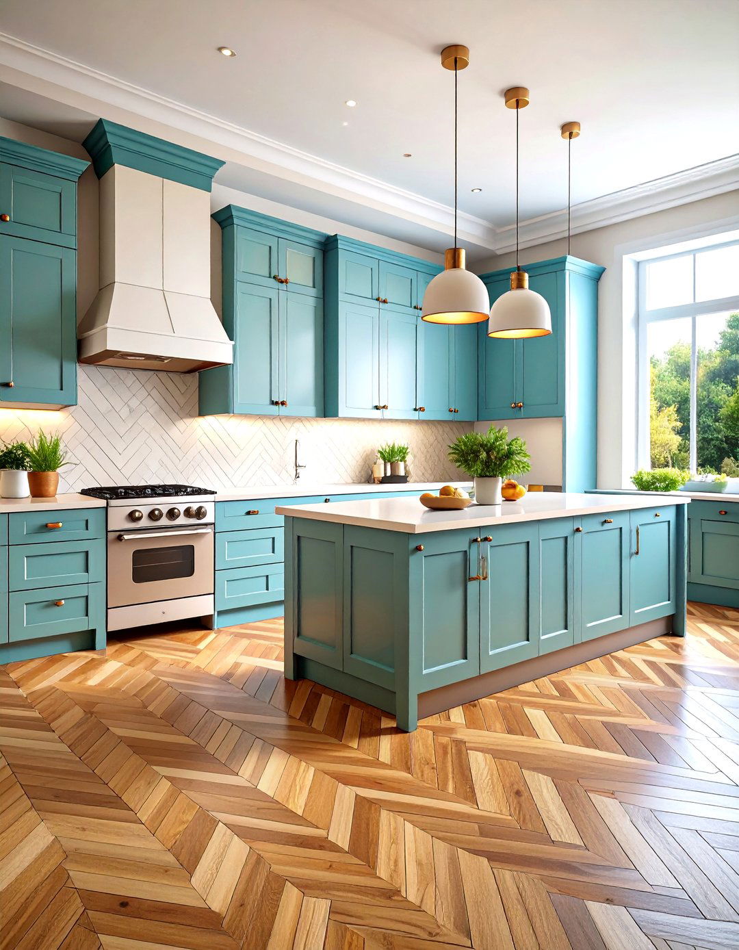 Retro Pattern Linoleum Kitchen Flooring - 20 Linoleum Kitchen Flooring Ideas
