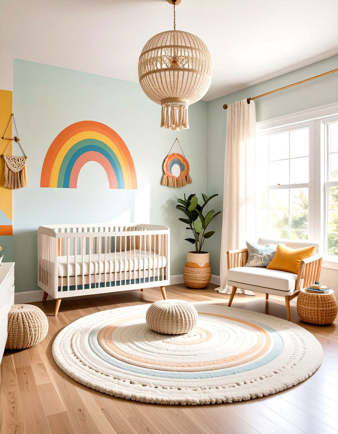 Retro Rainbow Nursery Groovy Vibes - 20 Rainbow Nursery Ideas
