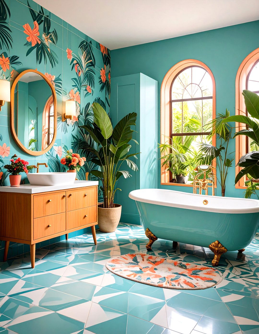 Retro Tropical Bathroom Time Capsule - 20 Tropical Bathroom Ideas