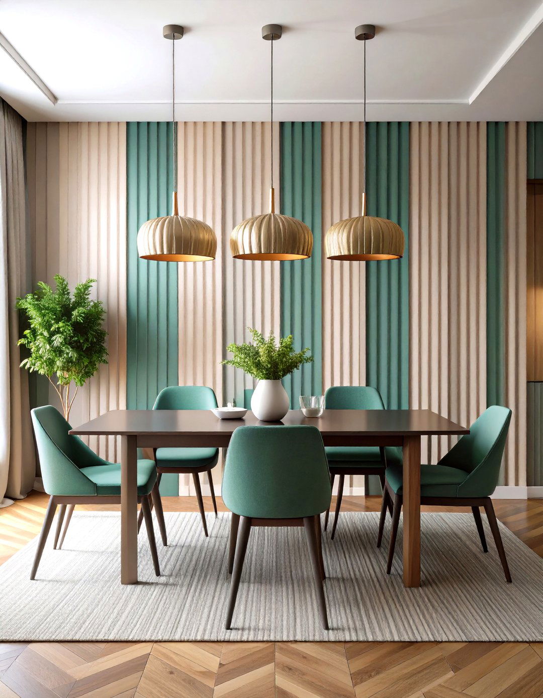 Ribbed MDF Wall Paneling with Subtle Depth - 20 Dining Room Wall Paneling Ideas