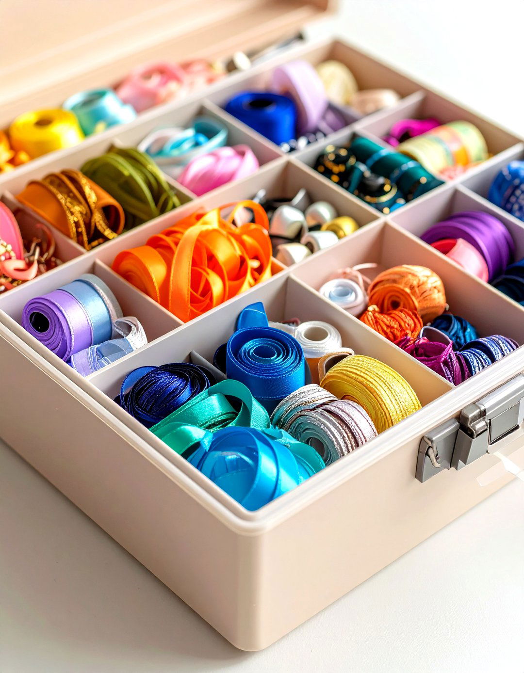 Ribbon Storage Portable Tackle Box Organization - 20 Ribbon Storage Ideas