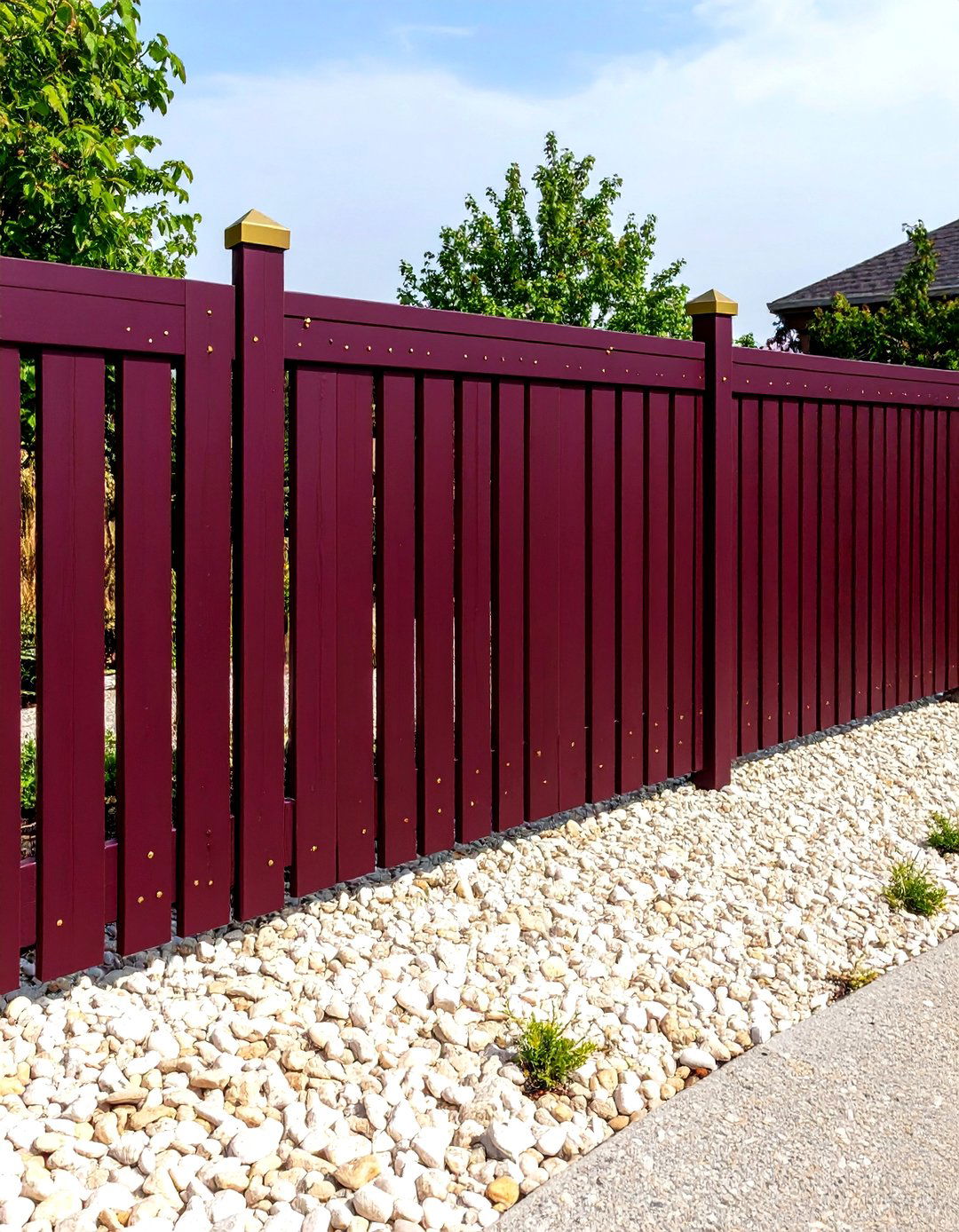Rich Burgundy Fence for Luxe Accent - 20 Fence Paint Colours