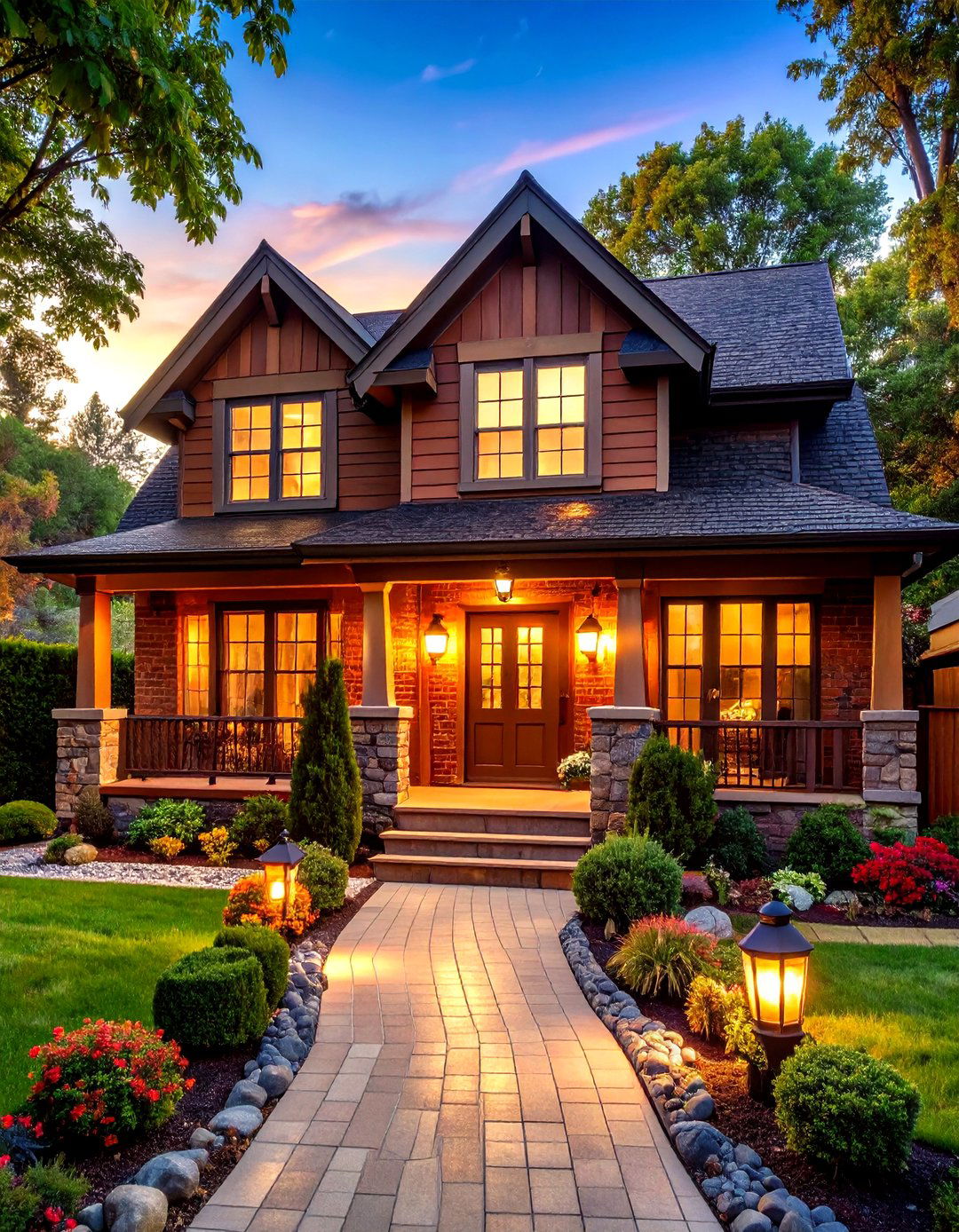 Rich Charcoal Brown Brick for Rustic Luxury - 20 Exterior Brick Paint Color Ideas