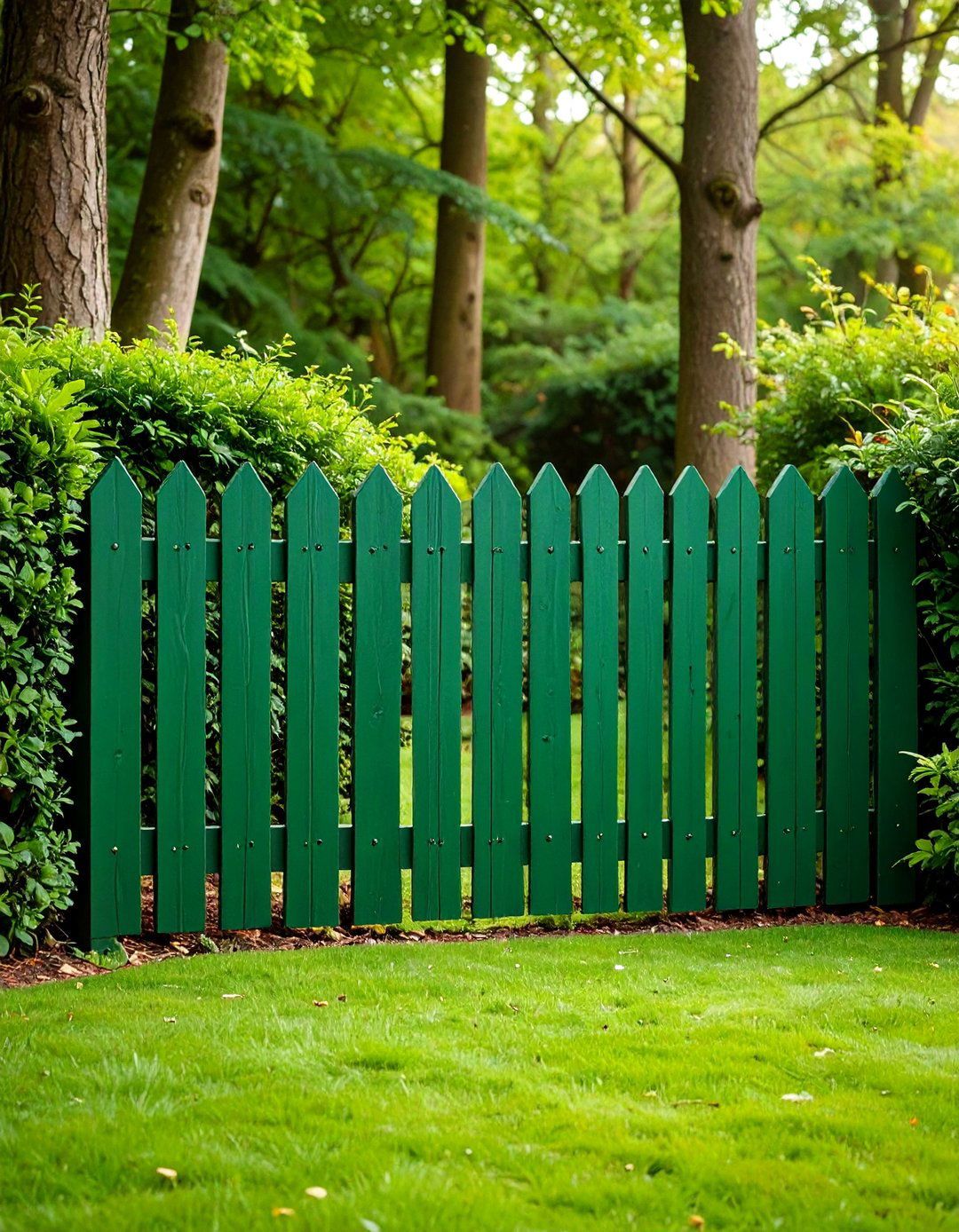 Rich Forest Green Garden Fence Colour - 20 Garden Fence Colour Ideas