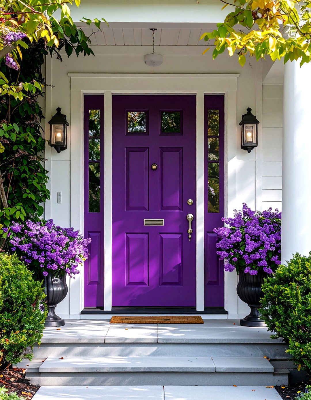 Rich Plum Front Door for Luxe Drama - 20 Front Door Color Ideas