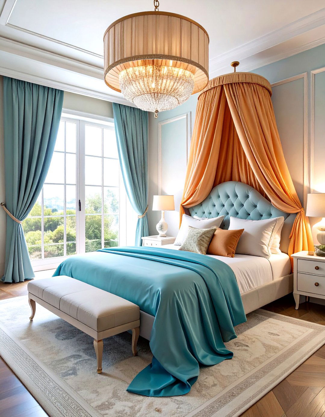 Rich Silk Balloon Window Valance - 20 Window Valance Ideas