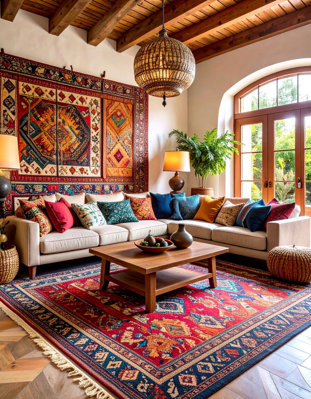 Rich Textiles and Tapestries - 20 Tuscan Living Room Ideas