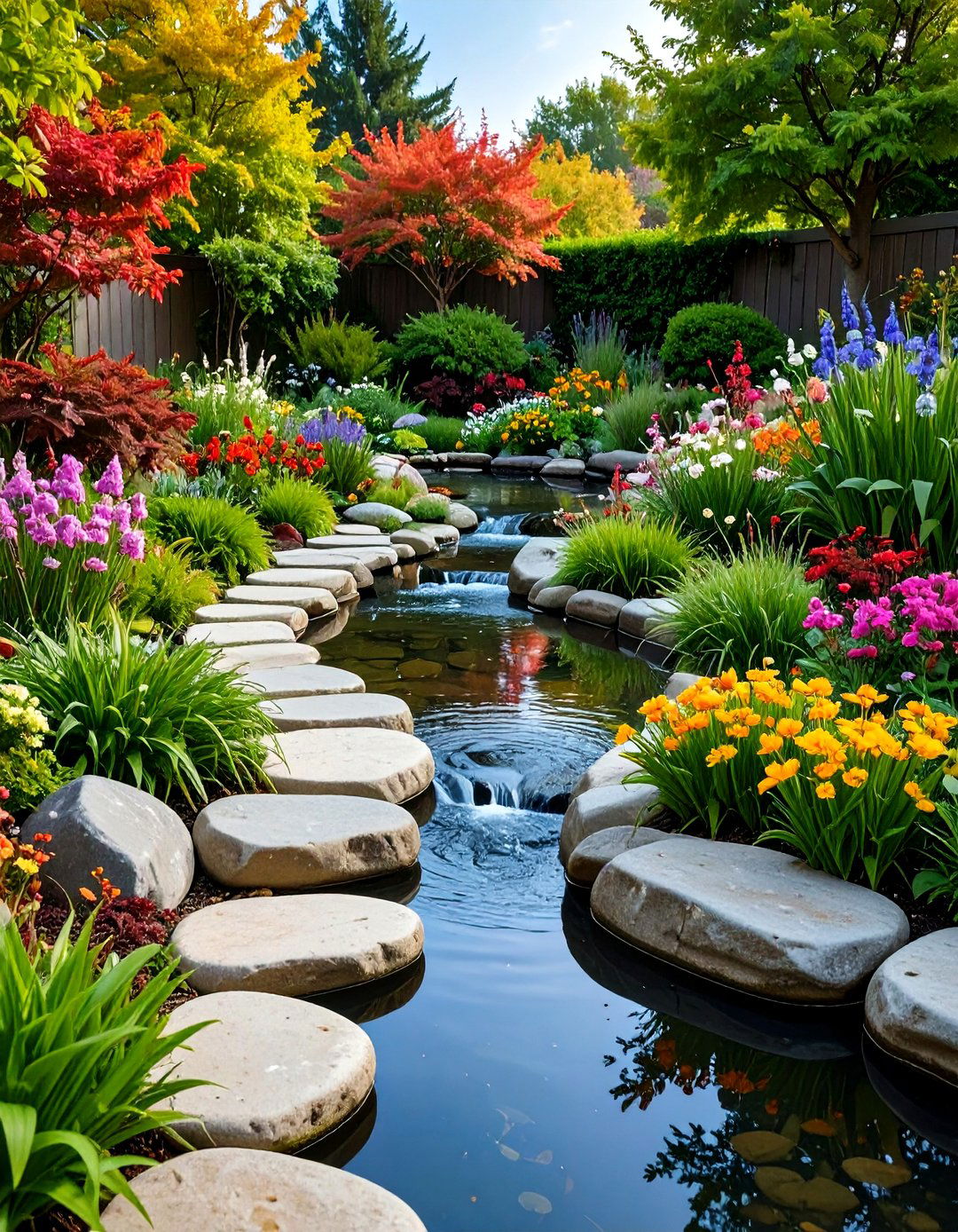 River Rock Garden Edging for Smooth Transitions - 20 Garden Edging Ideas
