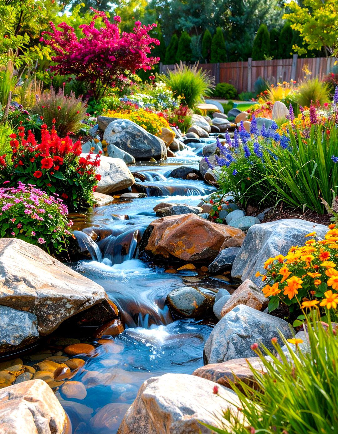 River Rock Landscaping Dry Creek Bed - 20 Rock Landscaping Ideas