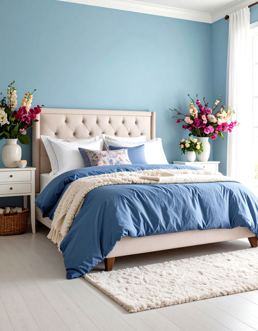 Robins Egg Blue and Orchid Fresh Spring Bedroom - 20 Blue and Purple Bedroom Ideas