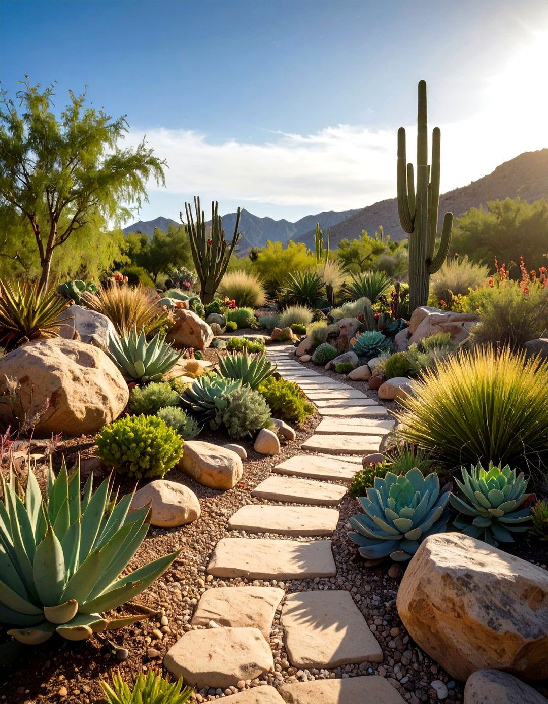 Rock Corner Garden with Drought Tolerant Plants - 20 Corner Garden Ideas
